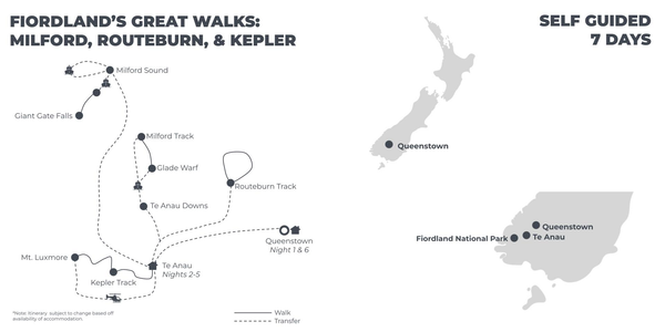 Fiordland’s Great Walks Milford, Routeburn & Kepler - 7 Days - map.png